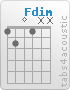 Chord Fdim (1,2,0,1,x,x)